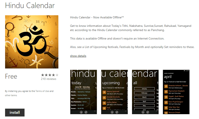 Hindu Calendar