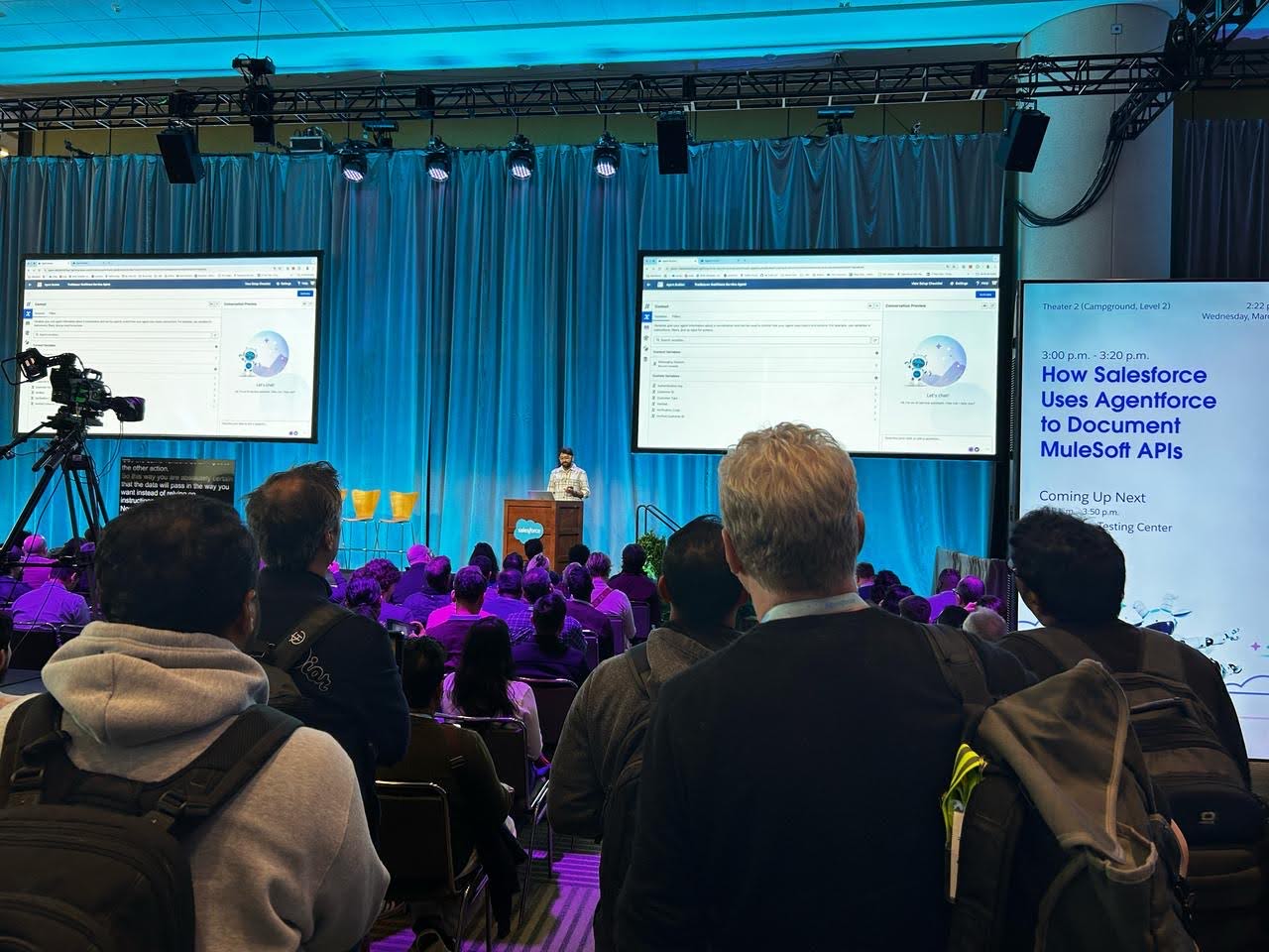 Delivering a session to a packed audience